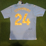 Phil Foden Signed 2023/24 Manchester City 'CHAMPIONS' Home Shirt