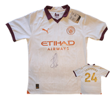 Bernardo Silva Signed 2023/24 Manchester City 'CHAMPIONS' Away Shirt