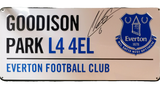Allan signed Goodison Park Street Sign