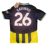 Savio Signed 2024/25 Manchester City Away Shirt