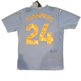 Phil Foden Signed 2023/24 Manchester City 'CHAMPIONS' Home Shirt