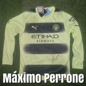 Máximo Perrone signed Manchester City Shirts