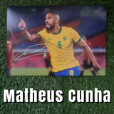 Matheus Cunha Signed Brazil Photos