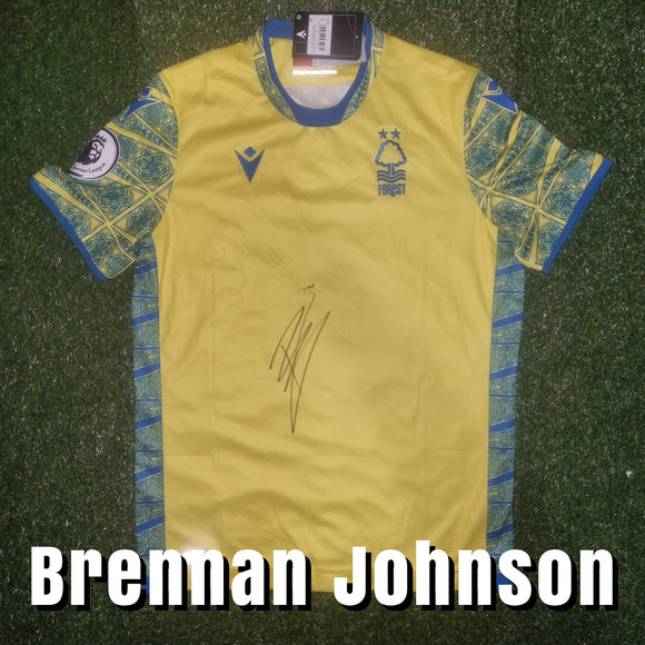 Brennan Johnson Signed Nottingham Forest Away Shirt