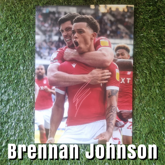 Brennan Johnson Signed Nottingham Forest Photo