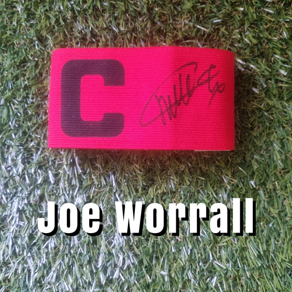 Joe Worrall Signed Captain's Arm Band