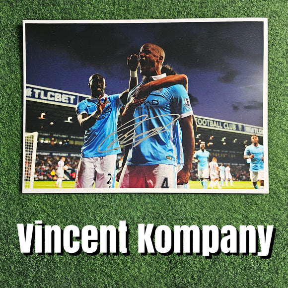 Vincent Kompany Signed Manchester City Photos