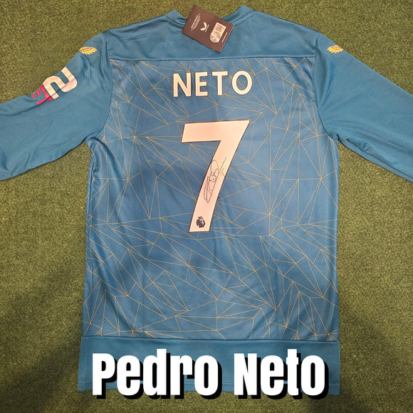 Pedro Neto Signed Wolverhampton Wanderers 2022/23 Away Shirt