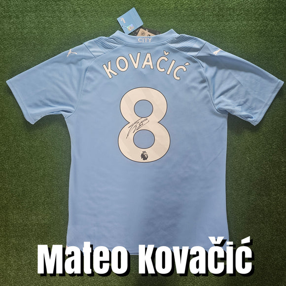 Mateo Kovačić Signed 2023/24 Manchester City Home Shirt