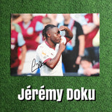 Jérémy Doku Signed Manchester City Photos