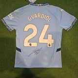 Joško Gvardiol Signed 2024/25 Manchester City Home Shirt