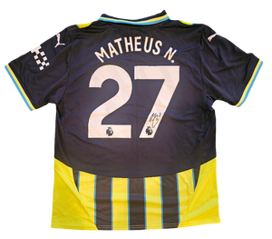 Matheus Nunes Signed 2024/25 Manchester City Away Shirt