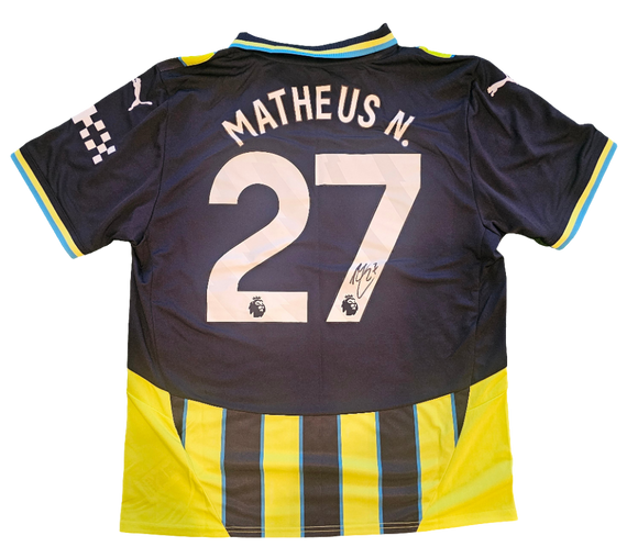 Matheus Nunes Signed 2024/25 Manchester City Away Shirt