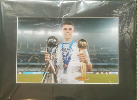 Phil Foden Signed England Display