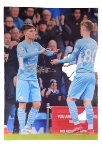 Cole Palmer and James McAtee Signed Manchester City Photo