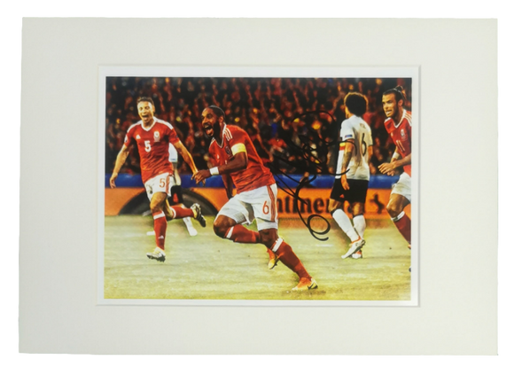 Ashley Williams Signed Wales Display
