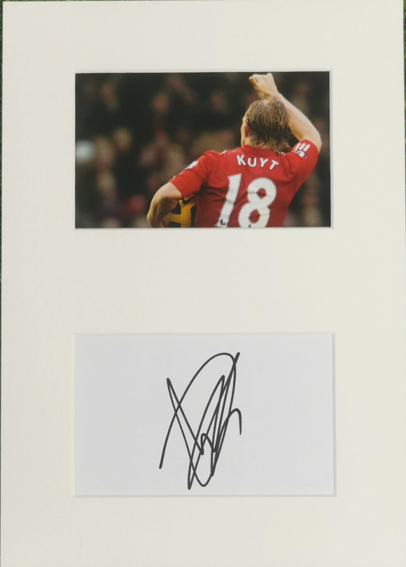 Dirk Kuyt Signed Liverpool Display