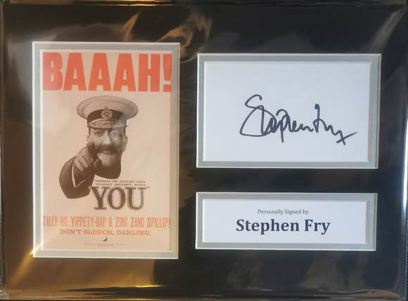 Stephen Fry Signed 'Blackadder' Display