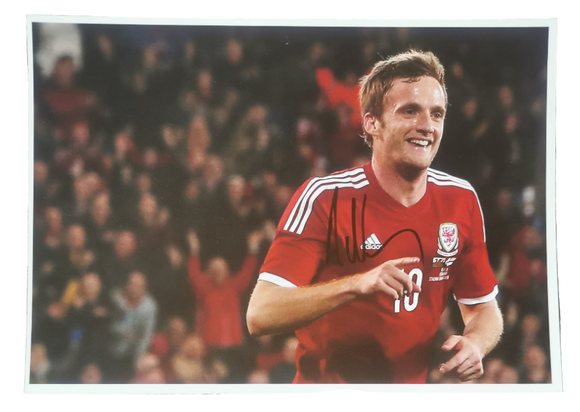 Andy King Signed Wales Photo
