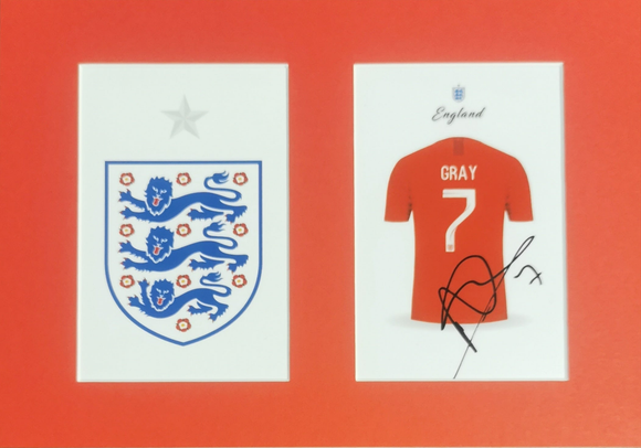 Demarai Gray Signed England Display