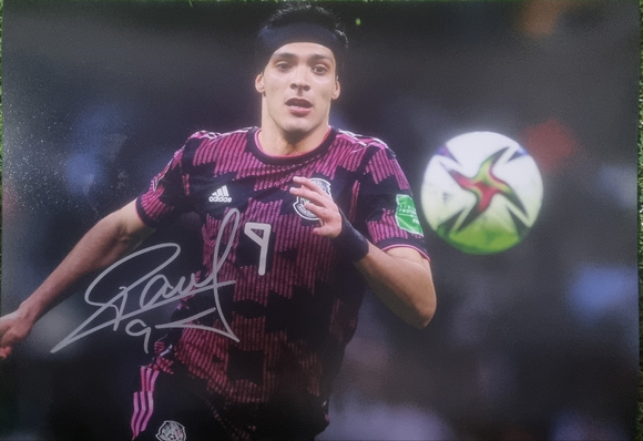 Raúl Jiménez Signed Mexico Photos