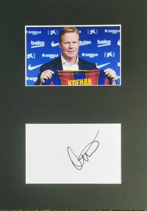 Ronald Koeman Signed Barcelona Display