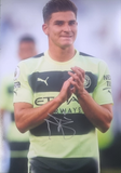 Julián Álvarez Signed Manchester City Photos
