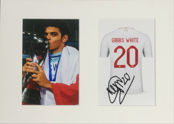 Morgan Gibbs-White Signed England Displays