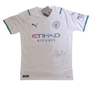 Phil Foden Signed 2021/22 Manchester City Away Shirt
