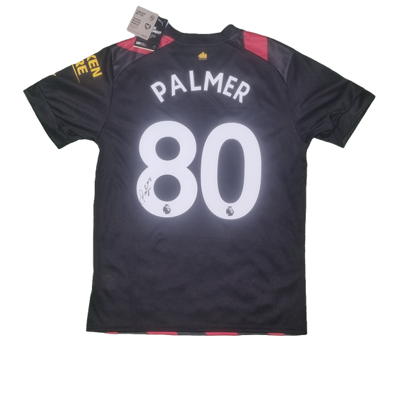 Cole Palmer Signed 2022/23 Manchester City Away Shirt