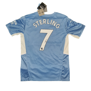 Raheem Sterling Signed 2021/22 Manchester City Home Shirt