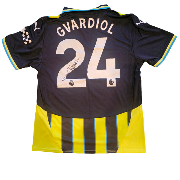 Joško Gvardiol Signed 2024/25 Manchester City Away Shirt