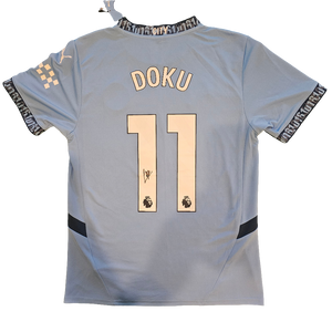 Jérémy Doku Signed 2024/25 Manchester City Home Shirt