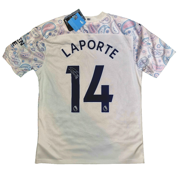 Aymeric Laporte Signed 2020/21 Manchester City Third Shirt