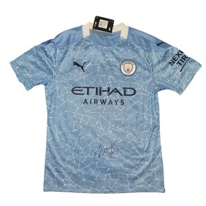Cole Palmer Signed 2020/21 Manchester City Home Shirts