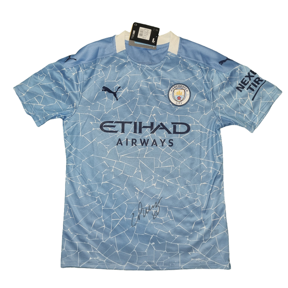 Cole Palmer Signed 2020/21 Manchester City Home Shirts