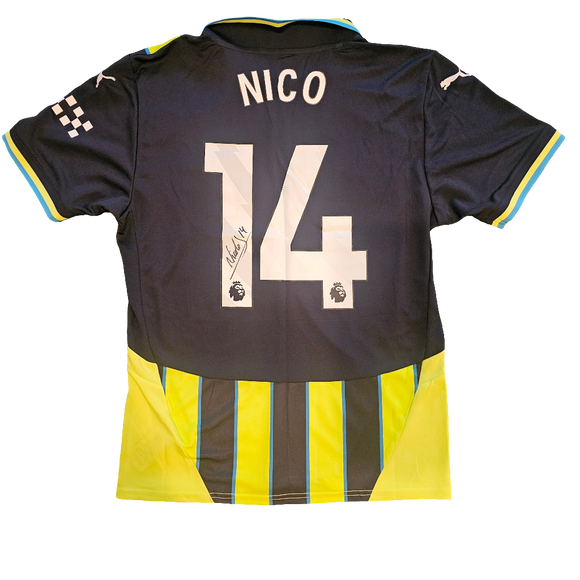 Nico González Signed 2024/25 Manchester City Away Shirt