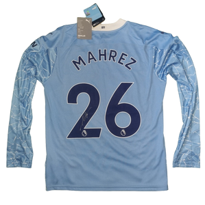 Riyad Mahrez Signed Manchester City Home Shirt