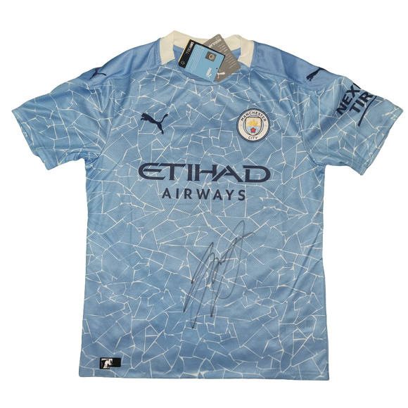 Oleksandr Zinchenko Signed 2020/21 Manchester City Home Shirt