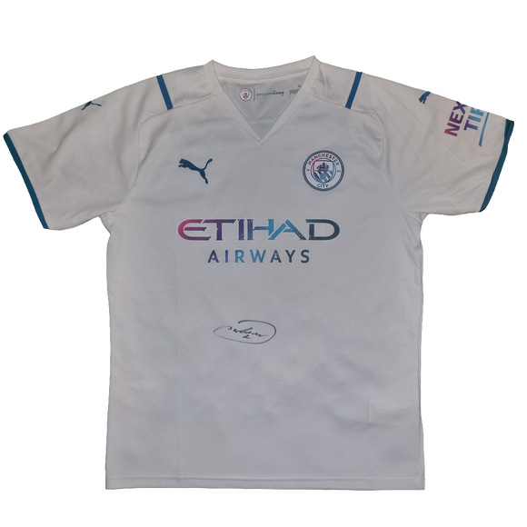 Raheem Sterling Signed 2021/22 Manchester City Away Shirt