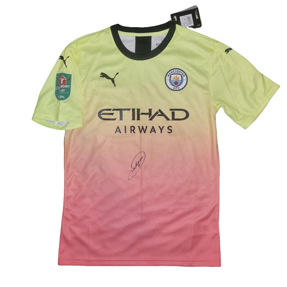 Raheem Sterling Signed Player Issue 2019/20 Manchester City Third Shirt