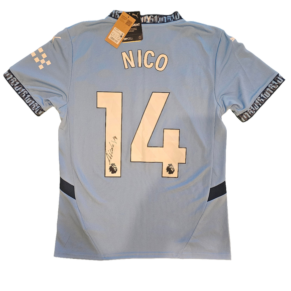 Nico González Signed 2024/25 Manchester City Home Shirt