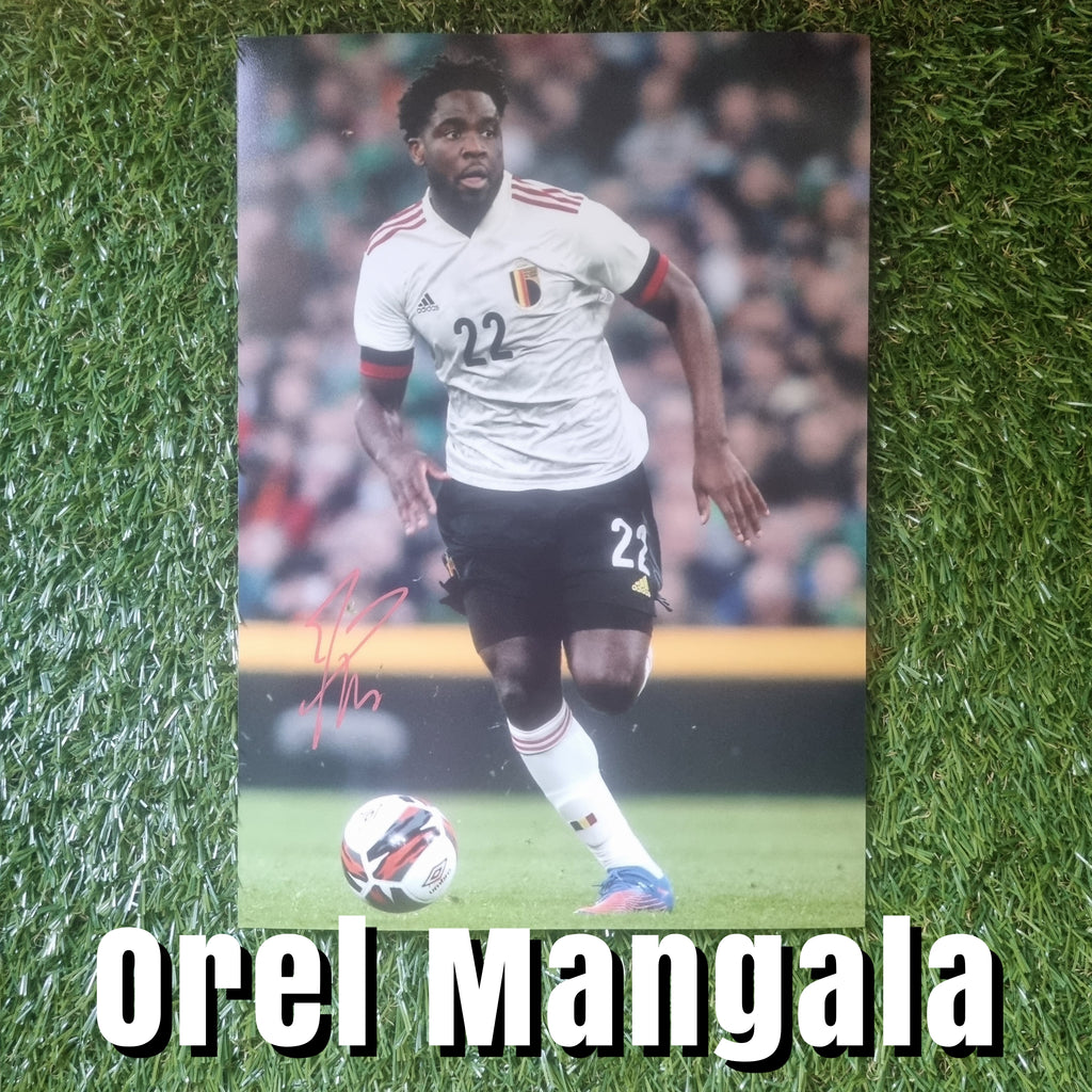 Orel Mangala Signed A4 Belgium Photo