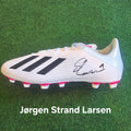 Jørgen Strand Larsen Signed Adidas Football Boot - Left Boot