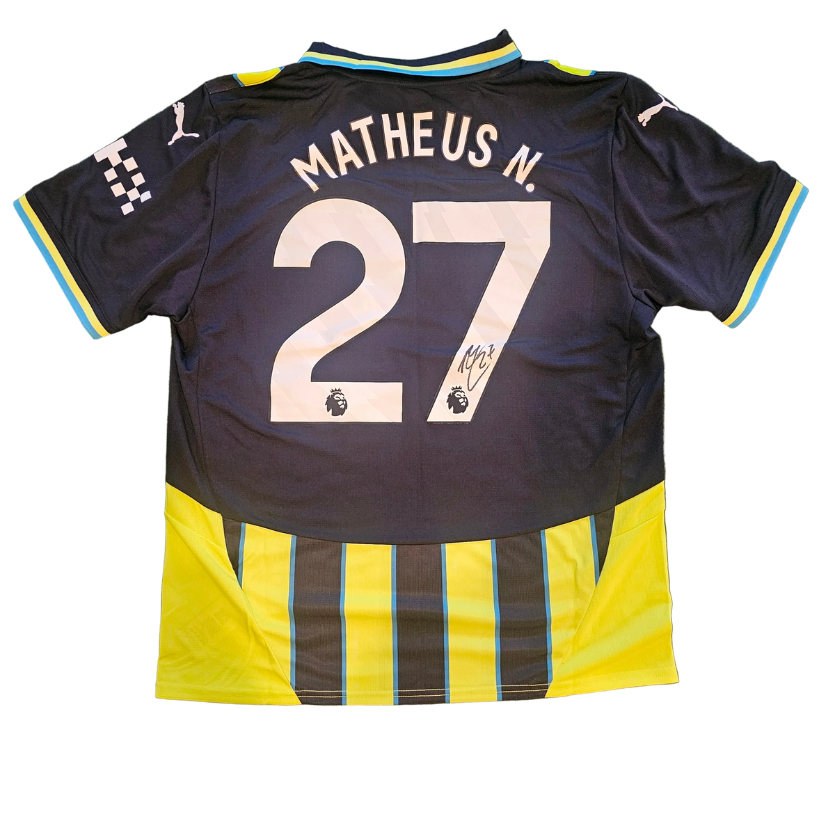 Matheus Nunes Signed 2024/25 Manchester City Away Shirt