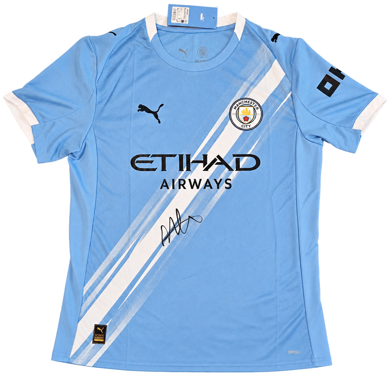 Rayan Cherki Signed 2025/26 Manchester City Home Shirt