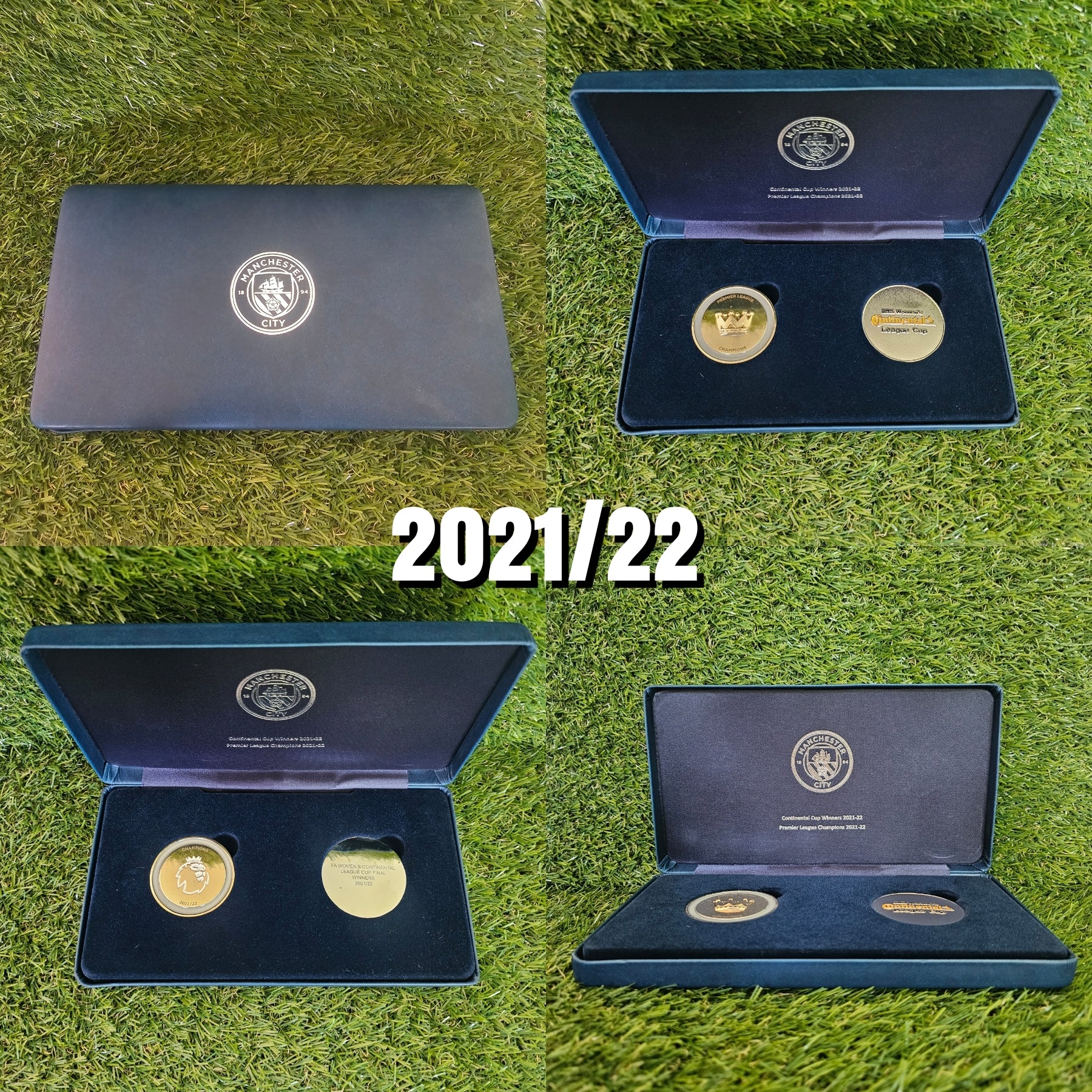 Manchester City 2021/22 Premier League Champions Replica Boxed Medal Set