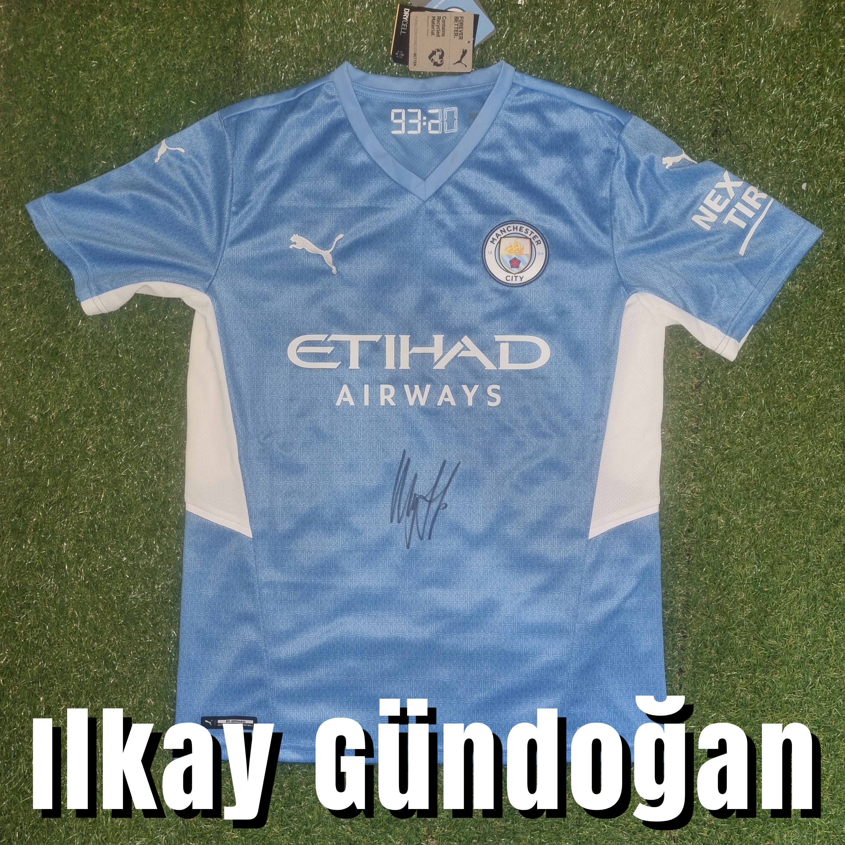 İlkay Gündoğan Signed 2021/22 Manchester City Home Shirt - Signed Front