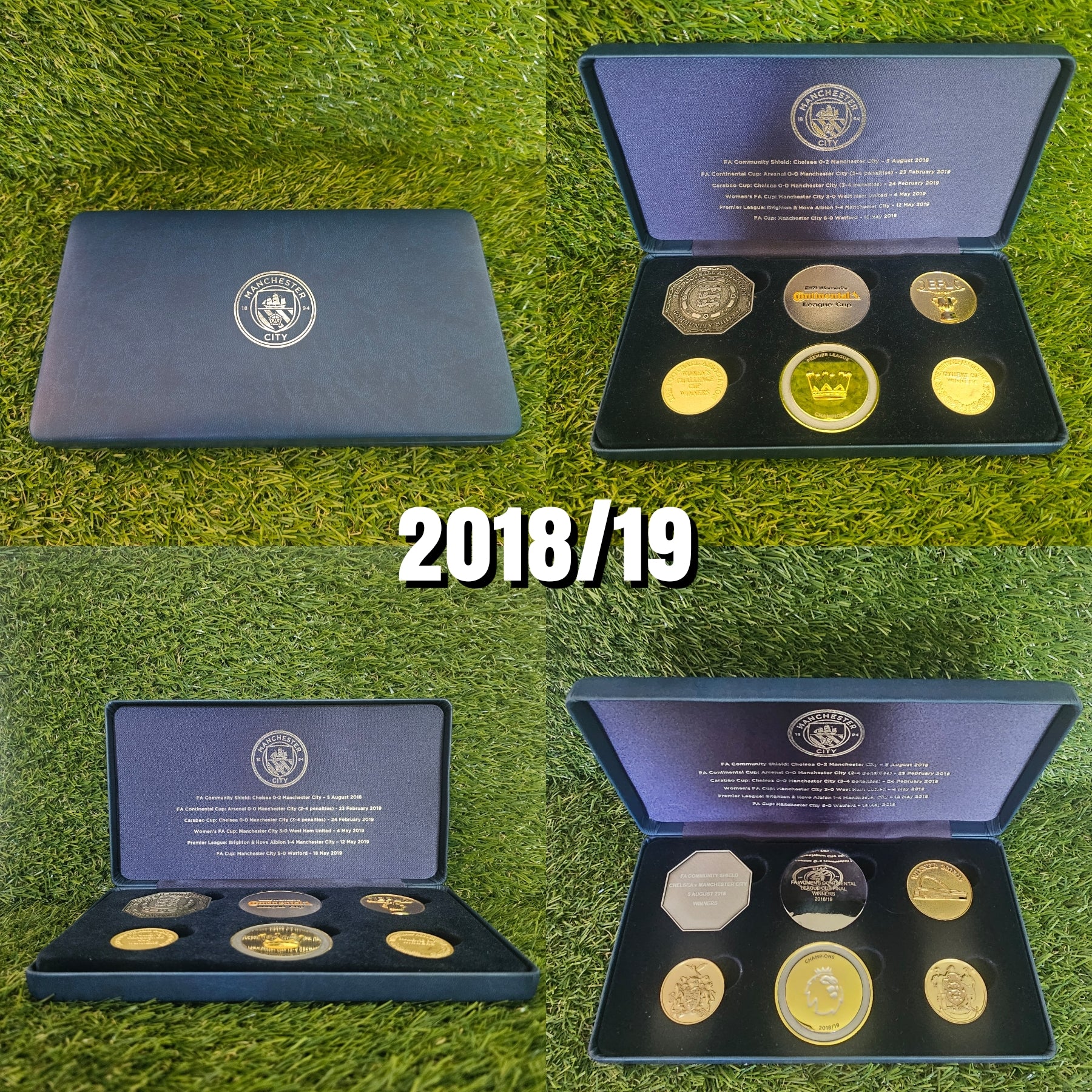 Manchester City 2018/19 Premier League Champions Replica Boxed Medal Set