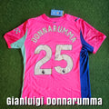 Gianluigi Donnarumma Signed 2025/26 Manchester City Goalkeeper Shirt - Pink/Blue - Donnarumma 25 - Signed Back